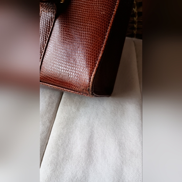 Vintage Albert Nipton Elegant Brown Leather Handbag - Picture 3 of 7